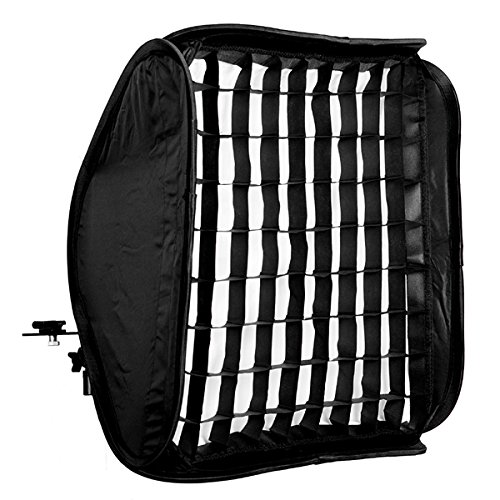 CowboyStudio 24 Inch Portable Foldable Off-camera Flash Speedlite Softbox with Grid for Speedlites