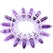 Amethyst 15pcs Natural Stone Gemstone Bullet Shape Hexagonal Healing Pointed Chakra Beads Crystal Quartz Stone Pendants for Necklace Jewelry Making (Amethyst)