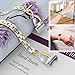 Wearlizer Compatible Fitbit Charge 3 Bands and Charge 3 SE for Women Metal Replacement Fit Charge 3 hr Band Assesories Strap with Bling Rhinestone Bracelet Bangle (Gold+Silver(Upgrade))