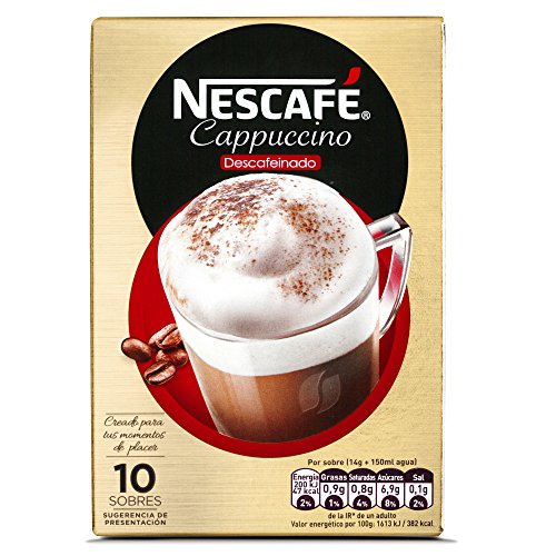 Nescafe Cappuccino Decaffeinated Extra Foam Coffee Pack 10x12.5 Grams
