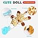 Zooawa Baby Pacifier, Giraffe Pacifier Holder with Removable Plush Stuffed Animal Toy and Rattle for Infant