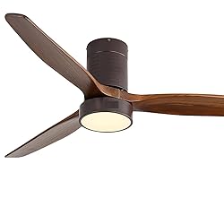 CACI Mall Low Profile Ceiling Fan with Lights, 52