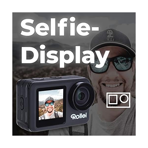 Rollei 40328 Action-Cam 8s Plus I 4K 60fps Unterwasserkamera mit Selfie-Display, Bildstabilisierung, Zeitraffer, Slow… – Bild 5