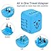 International Travel Adapter, CASTRIES Upgraded All-in-One Universal Travel Charger Power Adapter with 4 USB AC Socket Worldwide Wall Charger Plugs Adapter for EU, UK, US, AU, Asia