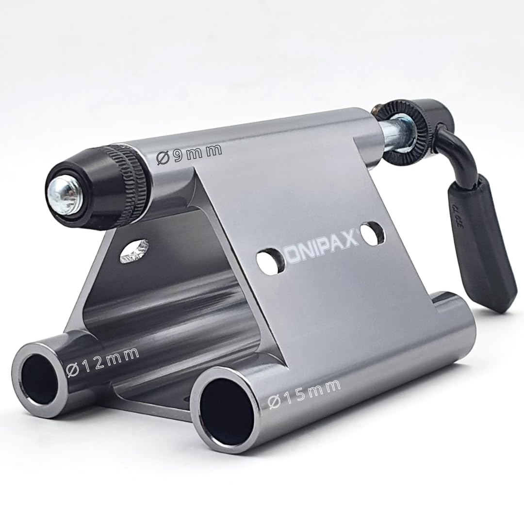 ONIPAX Bike Fork Mount Truck Bed & Van Rack for 9x100mm, 12x100mm, 15x110mm Thru-Axle Heavy Duty Aluminum Bicycle Carrier with 9mm Quick Release Skewer