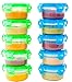 Elacra Baby Food Storage Containers [3.4 oz, 10-Piece] Small Containers with Lids for Kids and Toddlers, Leakproof and Airtight primary