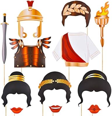 Toga Party Photo Booth Props Bizoerade 27pcs Greek Theme Party