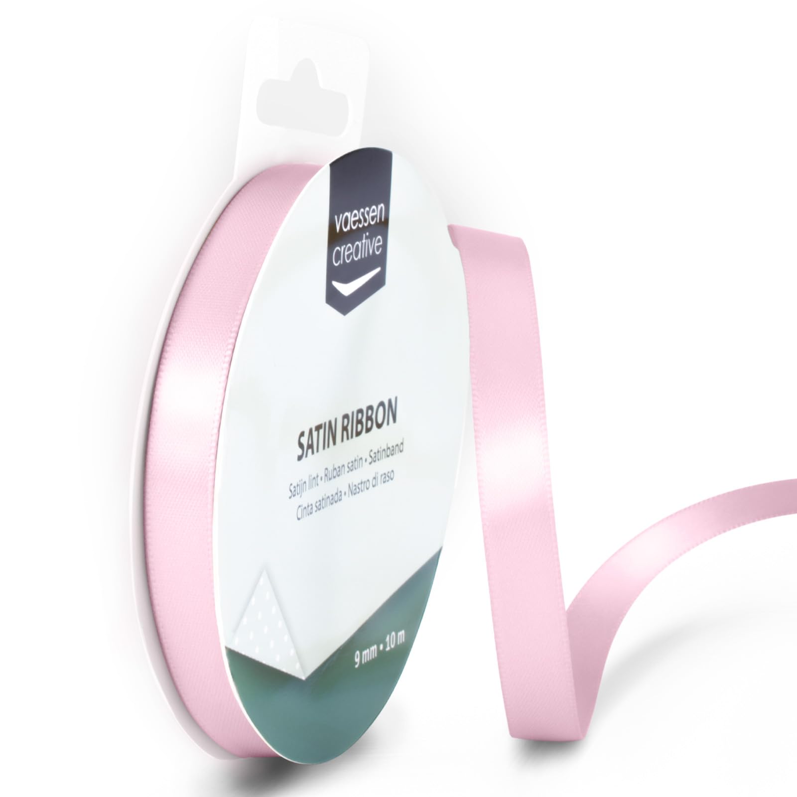 Vaessen Creative Satin Ribbon, Silver, 6mm x 10m, Elegant Shine for Card Making, Scrapbooks, Gift Wrapping and Other Craft Projects, 6 mm