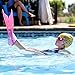 AUXFUN Adjustable Mermaid Swim Fin Diving Monofin Swimming Foot Flipper Mono Fin Swim Training for Kid Children (Pink Purple)