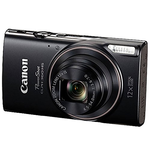 Canon-PowerShot-ELPH-360-HS-Digital-Camera-Black-Transcend-32GB-Memory-Card-Camera-Case-USB-Card-Reader-LCD-Screen-Protectors-Memory-Card-Wallet-Complete-Accessory-Bundle