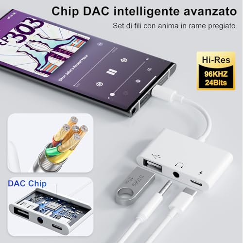 【3 in 1】USB C Jack 3.5mm Adapter with 60W OTG Charger Adapter, Audio Type C to Aux Earphone Splitter for iPhone 17/16/15 Samsung Galaxy S25 Ultra/ A56/ S24 S23 i-Pad Pro Air Pixel