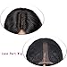 WIGNEE 100% Virgin Human Hair Natural Wave Wigs Lace Part Brazilian Human Hair Wave Wigs Middle Part Wig (natural wave lace part-1B Color)