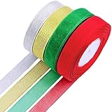 Supla 4 Rolls 4 Colors 146 Yard Totally Shiny Organza Ribbon Trim 0.8