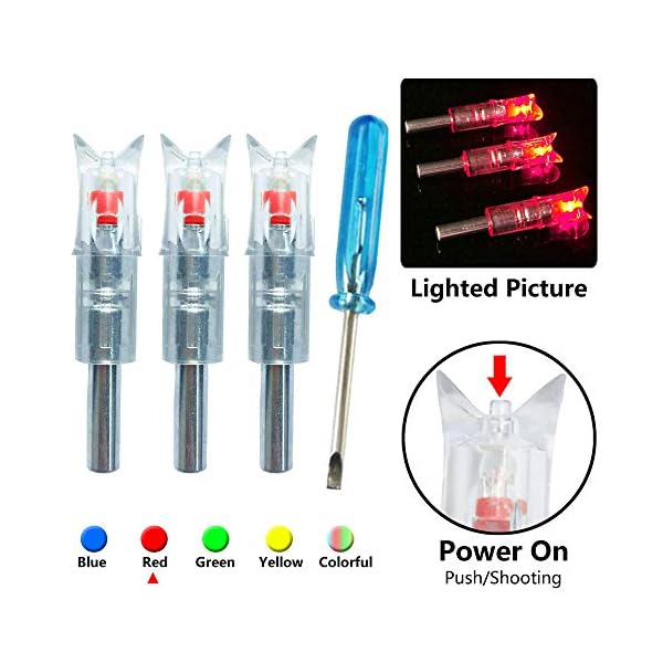 XLZKJ Lighted Nocks for Crossbow Led Illuminated Archery Nocks for