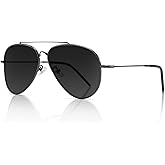 SUNGAIT Classic Aviator Sunglasses for Men and Women with Concave Lenses, UV Protection and Eyeglass Case Included