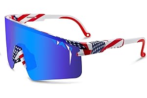 IKTOD Sports Polarized Sunglasses Men Women Anti-UV Baseball Sunglasses Youth Double Wide Cycling Running Softball Goggles