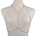 Zealmer Crystal Rhinestone Women Harness Body Chain Bikini Bra Chain Party Jewelry Silver Tone