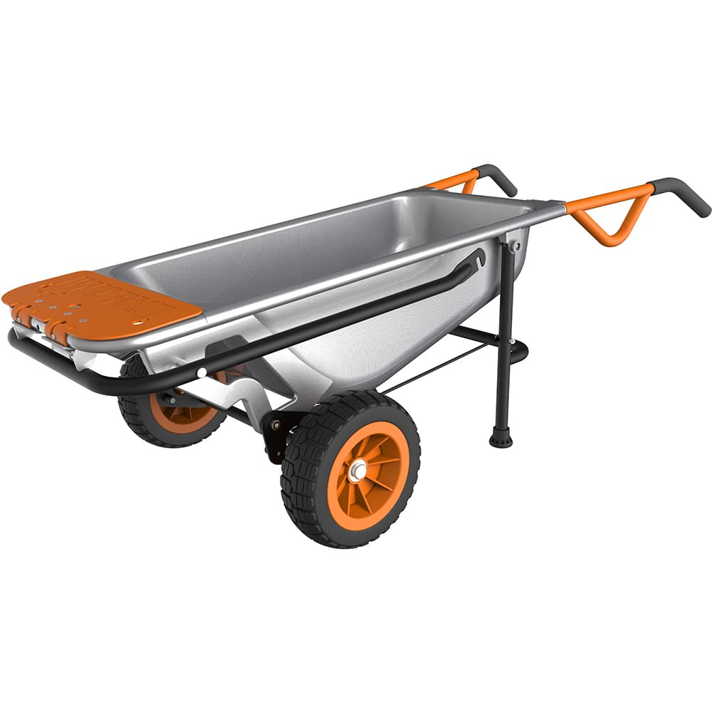 WORX WG050 Aerocart Multifunktions-Schubkarre – 8-in-1 Funktion: Sackkarre mit Vollgummireifen, Gartenkarre, Tragehilfe, Müllbeutelhalter UVM.