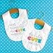 Dimensions Stamped Cross Stitch Kit 'Cute' DIY White Baby Bibs, 2 pc., 9