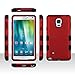 ULAK Note 4 Case, Galaxy Note 4 Case, Shock Resistance Anti Slip Note 4 Case Hybrid with Soft Flexible Inner Silicone Skin Protective Case for Samsung Galaxy Note 4(Red/Black)