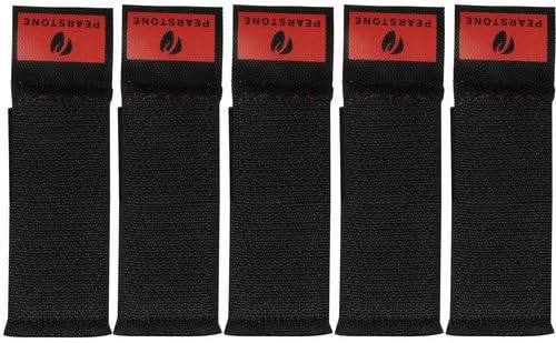 Pearstone 1 x 2 Rapid Close Wall-Mountable Cable Ties (Black, 5-Pack)