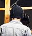 GIANCOMICS Roman Cosplay Knight Helmet Visor Knit Beanie Hat Winter Mask Cap Black