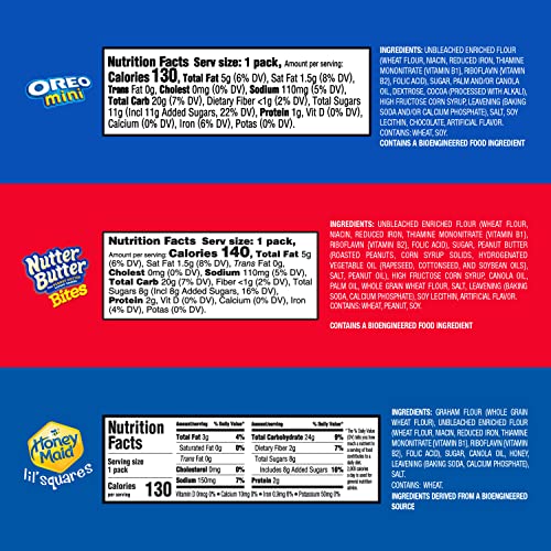 OREO Mini, Nutter Butter Bites & Honey Maid Lil’ Squares Honey Graham