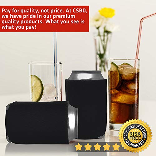 CSBD Beer Can Coolers Sleeves, Soft Insulated Reusable Drink Caddies