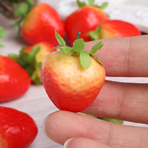 Aixia 10Pcs Fake Strawberry, Foam,Artificial Fruit,Kids Play house Toys ,Home Wedding Party Garden Decor