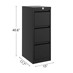 GarveeHome 3-Drawer Metal File Cabinet with
