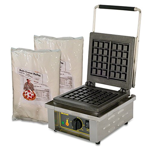 Click Here to See More Images Equipex (GES10/1-KIT) - 20 Waffle/Hr Brussels Waffle Baker w/ Mix