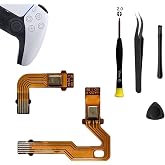 MYPUQIAO 1 Set Microphone Flex Cable Replacement for PS5 V2 2.0 BDM-020 Left and Right Handle Inner Mic Ribbon, Playstation 5 Speaker L R Connector Cable Dualsense Controller with Repair Tool Set(V2)