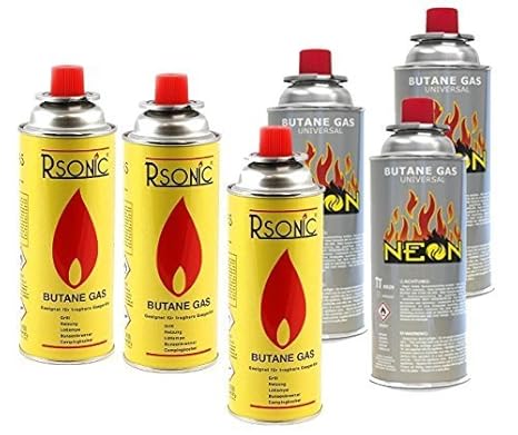 Campingas Gaskartuschen 12 Stück Gasherdflaschen Outdoor Kartuschen Butangas Gaskartuschen