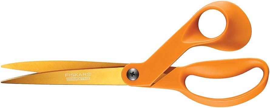 Fiskars 9 Inch Serrated Titanium Nitride Shop Shears (12-96536984): Office Products
