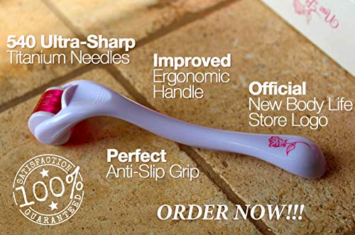 6 Microneedle+Derma+Roller+Titanium+Instrument