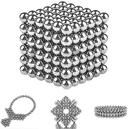 Magnetic Fidget Toy Stanaway DIY Silver magic Balls Toy with 216pcs and 3mm Diameter Puzzle Ball for Intelligence Patience Development and Stress Relief or Decoration Bright Silver (3mm)