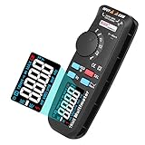 BSIDE True RMS Digital Multimeter Color Display 6000 Counts Auto-Ranging Pocket DMM Amp Volt Ohm Cap Temp Diode Continuity Tester with Back Clip