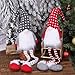 VIAME Handmade Christmas Gnome Decoration Swedish Santa Tomte Swedish Face Figurines Christmas Ornament - “32.6 Inches