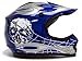 TMS Youth Kids Negro/Azul Punk Dirt Bike ATV Motocross Casco MX + anteojos + Guantes, Azul