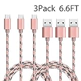 Micro USB Cable, 3Pack 6.6FT Long Nylon Braided High Speed USB to Micro USB Charging Cables Android Charger Cord