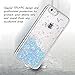 Maxdara iPhone 6/6s/7/8 Case, [4.7 inch Screen Protector] Black Glitter Liquid Sparkle Protective Bumper Case Floating Bling Pretty Quicksand for Girls Children for iPhone 6/6s/7/8 (Blue)