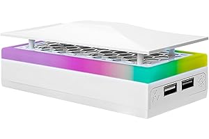 Geekria RGB Cooling Fan Compatible with Xbox Series S, Top Heat Dissipation Dust Fan, Chilling System with 3 Speed Level Adju