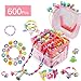 Girls Toys Gifts Snap Pop Beads 600 Pcs Jewelry Making Kit Arts and Crafts Gift for Kids DIY Necklace Bracelet Hairband and Ring Creativity Gifts Toys for Age 3 4 5 6 7 Year Old Girl