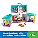 Fisher-Price Little People Toddler Playhouse Big Helpers Home Playset with Songs Phrases Figures & Accessories for Ages 1+ Years, Blue