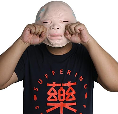 UKnows Halloween Horror Funny Mask Cry Baby Full Head Festival Parties Cosplay Tool New