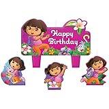 Dora the Explorer 'Flower Adventure' Mini Molded Cake Candles (4pc)