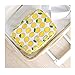 Ac.y.c Makeup Cosmetic Bag Toiletry Travel Kit Organizer-Multi-Function Cute Printed Pouch for Little Young Girl Yellow Lemon