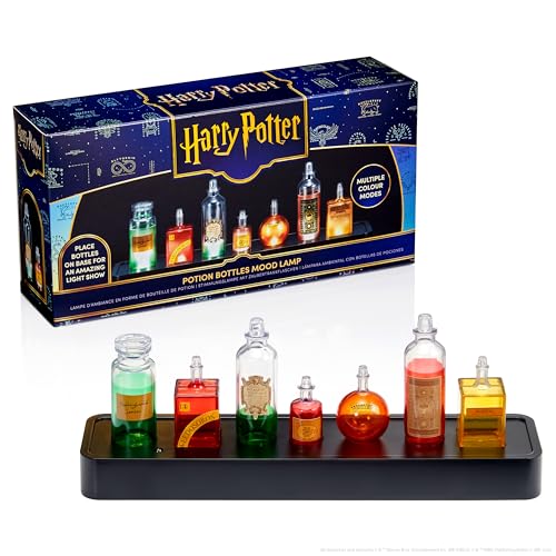 Bandai - Wizarding World - Lámpara de Ambiente Botellas de Poción del Profesor Snape , 3 Modos de Luz, 40.64 x 20.32 x 81.28 cm - Wow! Stuff, WS1142 - Accesorio de Dormitorio , Regalos Oficiales del M