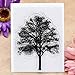 Kwan Crafts 4 Sheets Different Style Tree Flowers Clear Stamps for Card Making Decoration and DIY Scrapbooking