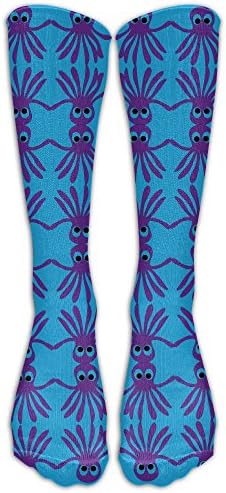 Wonky Purple Octopuses Unisex Athletic Protective Comfortable Stocking Crew Long Tube Socks